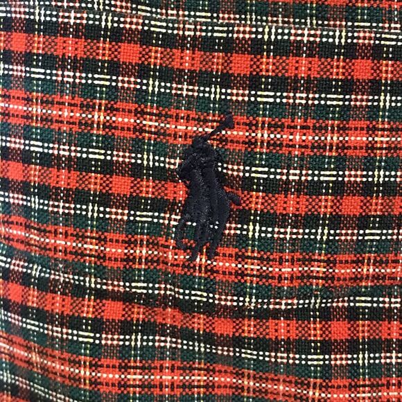 Ralph Lauren Lowell Sport Long Sleeve Button Up Mens Medium Polo Shirt Red Plaid - Picture 1 of 10